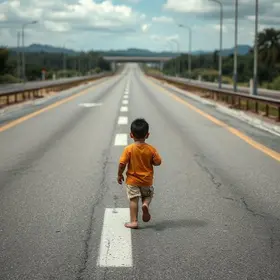 criança resgatada na Dutra