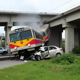 carro cai de viaduto