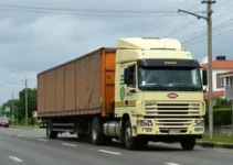 Carreta arrasta carro pela Via Dutra