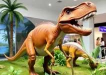 exposição de dinossauros