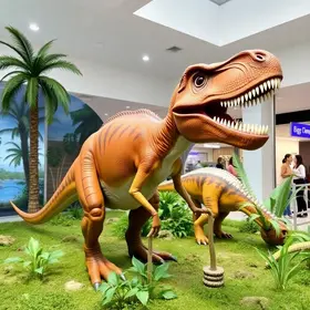 exposição de dinossauros