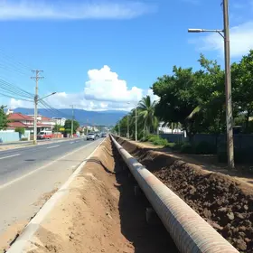 Obras na Avenida do Povo