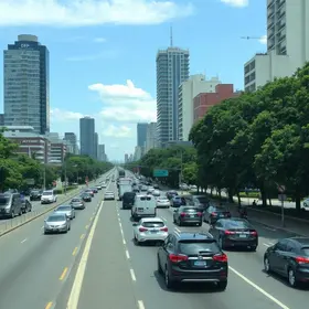 congestionamento na Via Dutra