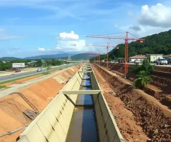 obra de drenagem em Taubaté